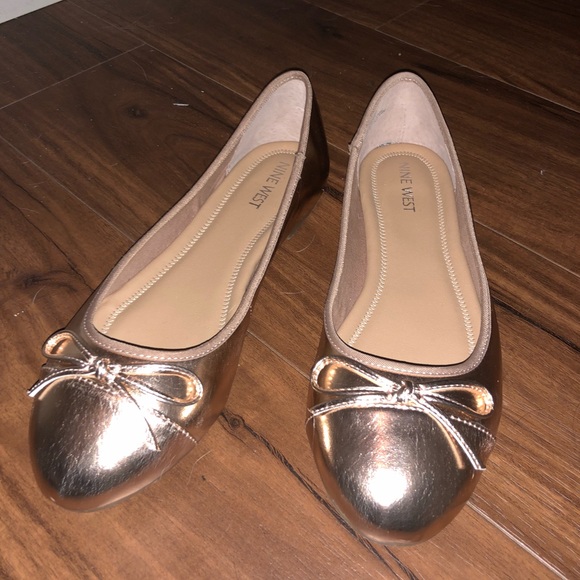 Nine West Rose Gold Flats 
